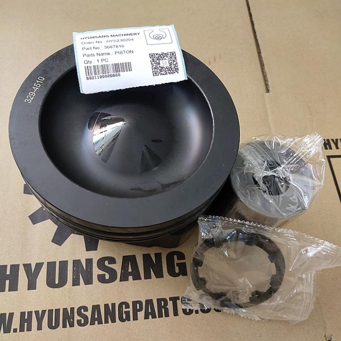 Piston 3687816 Excavator Engine Parts With Piston Pin Snap Ring For C18 ...