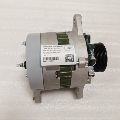 Excavator Engine Parts 600-861-6111 6008616111 600-861-6110 6008616110 Alternator For WA380