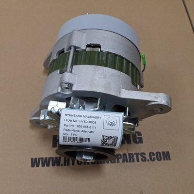 Excavator Engine Parts 600-861-6111 6008616111 600-861-6110 6008616110 Alternator For WA380