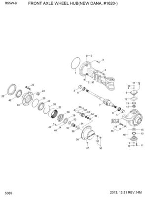 Wheel Excavator Parts Pivot Pin ZTAM-01049 For R55W-9 R55W-9A
