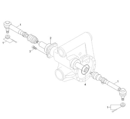 Wheel Excavator Parts ZTAM-00754 Articulated Tie Rod For R55W-9 R55W-9S