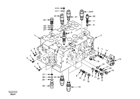 Main Control Valve 14552974 VOE14552974 for EC360 EC360B EC330B