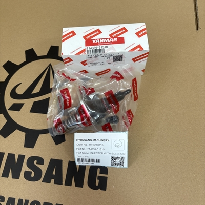 Hyunsang Engine Spare Parts Injector With Solenoid 714339-51310 for Yanmar Engine L100N5 L100N6 Injector Pump