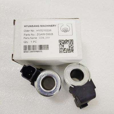 Solenoid Coil 24V ZGAW-00008 XKBL-00084 XKAL-00065 For Excavator R1200-9 R140LC-9
