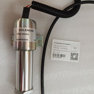 XKAL-00016 11N6-66090 24V Shut Off Solenoid Assy For Hyundai Excavator R210LC-7H