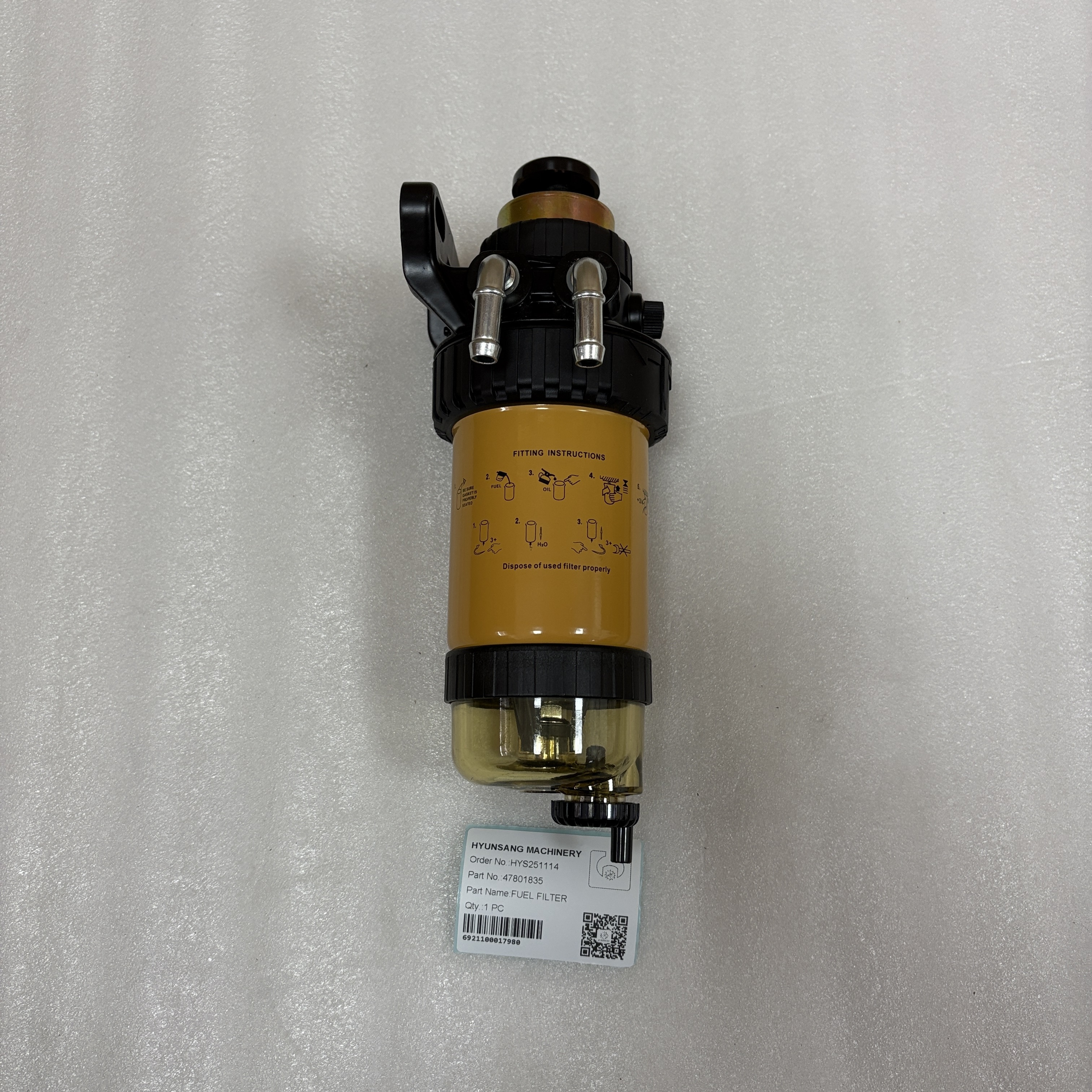 Hyunsang Excavator Parts 47801835 Fuel Filter For CASE Backhoe Loader ...