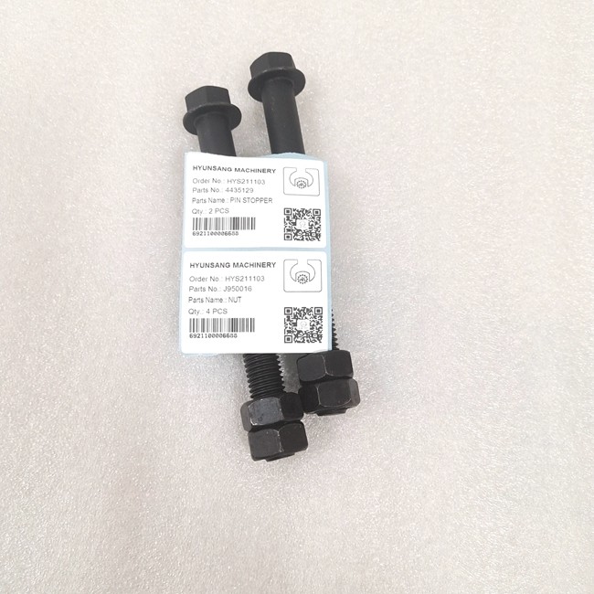 Mining Spare Parts Pin Stopper And Nut 4435129 J950016 4409178 4450011 ...