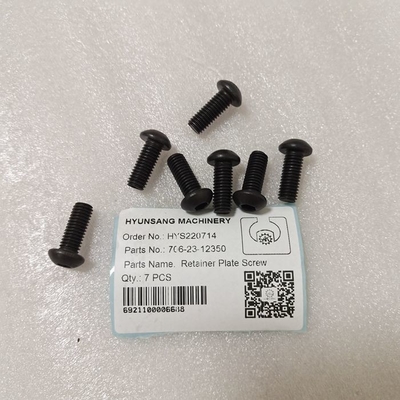 Retainner Plate Screw 706-23-12350 708-23-12350 Komatsu Excavator Parts For PC400LC-7L