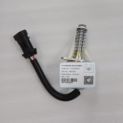 Excavator Parts Shutoff Solenoid 6690563 For S300 S220 S130 S150