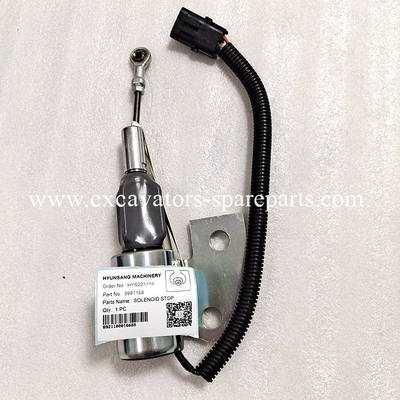 24V Solenoid Stop 3991168 For R140LC-7 R130 Excavator Electrical Parts