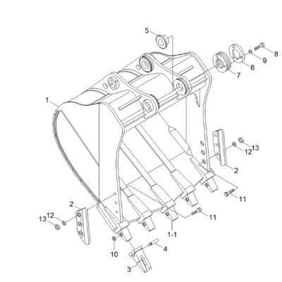 Excavator Bucket Parts Adapter-Tooth 61NA-31320 61Q9-30600 For R360LC7 R300LC9S