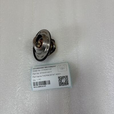 Hyunsang Excavator Parts THERMOSTAT ASSY 6754-61-6211 for 6D107 PC200 8 PC210 8 PC240 8 PC220